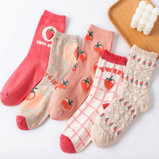 [BAZAR040] bazar Z - Medias diseño sweet strawberry