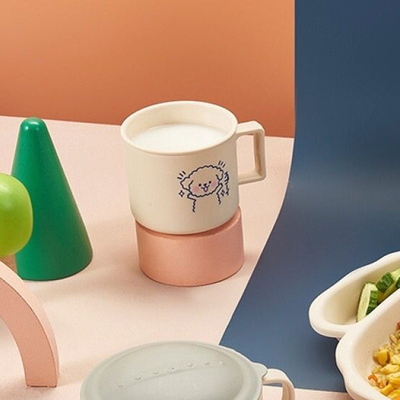 [BAZAR076] bazar Z - Taza infantil plastico perrito