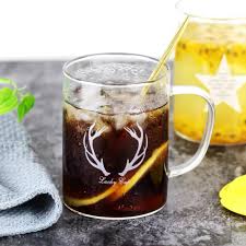 [BAZAR106] bazar Z -Taza de Vidrio Diseño Reno/Arbol